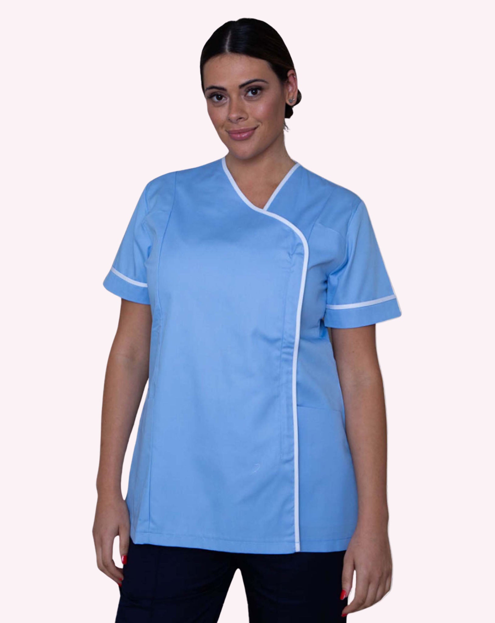 Delamere Women's Asymmetric Contrast Trim Healthcare Tunic