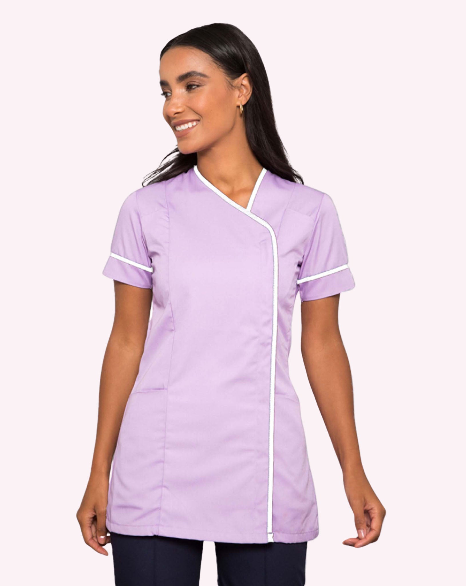 Delamere Women's Asymmetric Contrast Trim Healthcare Tunic