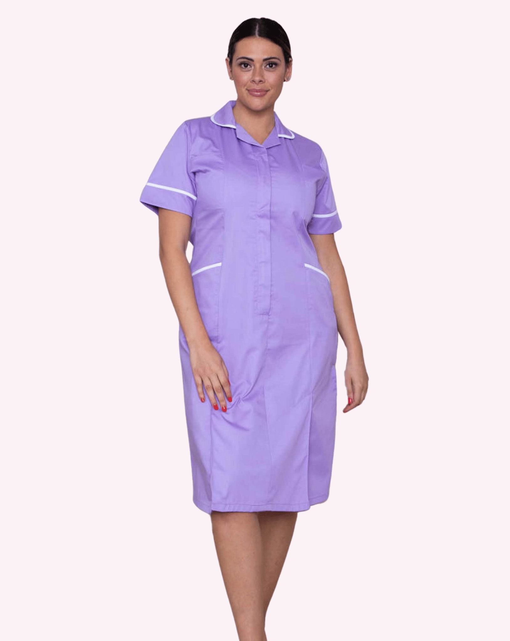 Hartford Women's Classic Healthcare Dress | Lilac & White