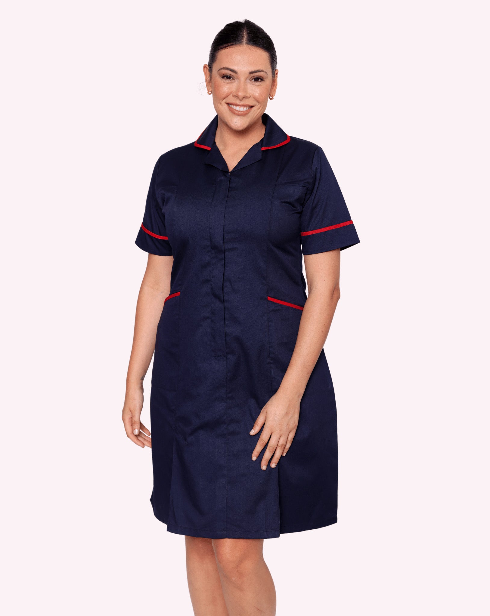 Hartford Women's Classic Healthcare Dress | Navy & Red