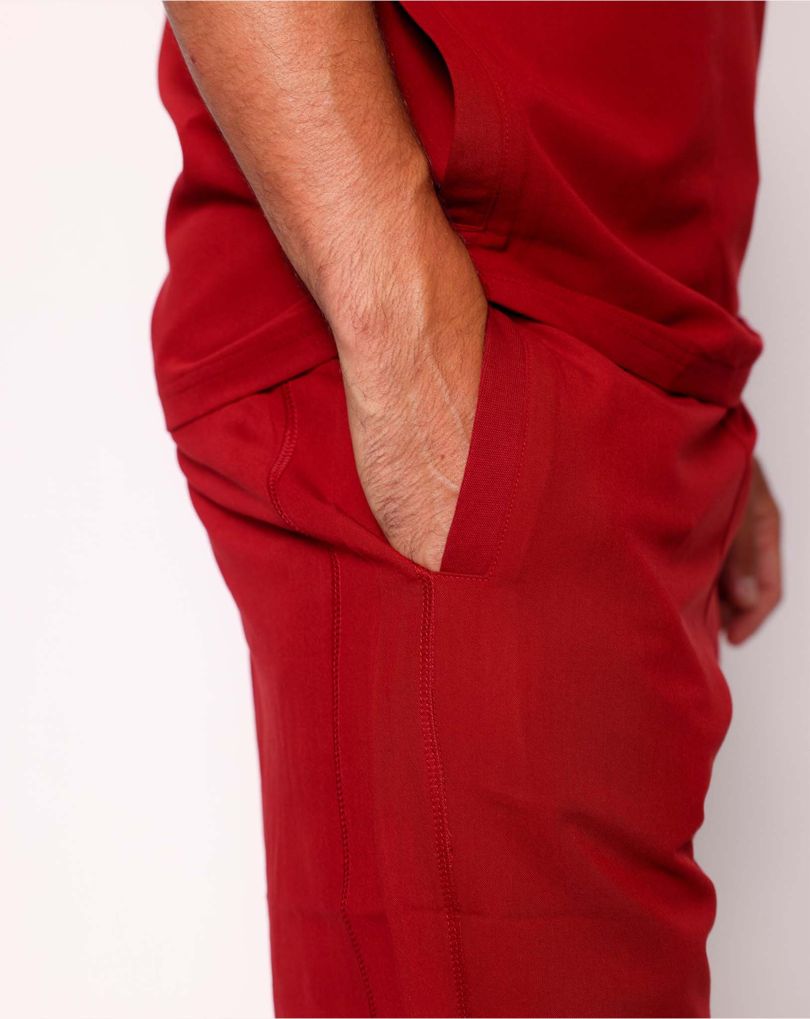 Maxwell Men's Scrub Joggers | Burgundy