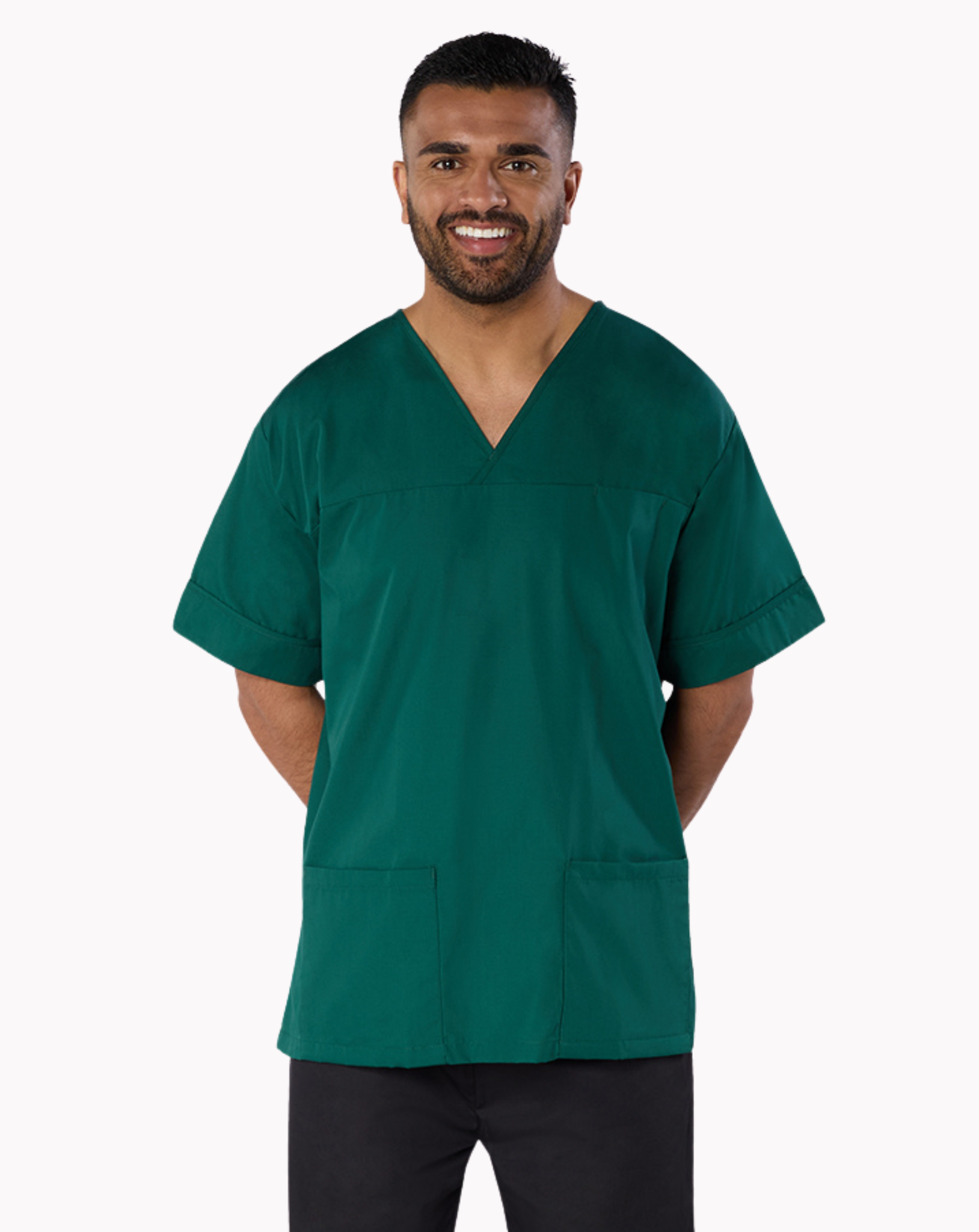 Lightweight Scrub Top - Bottle Green