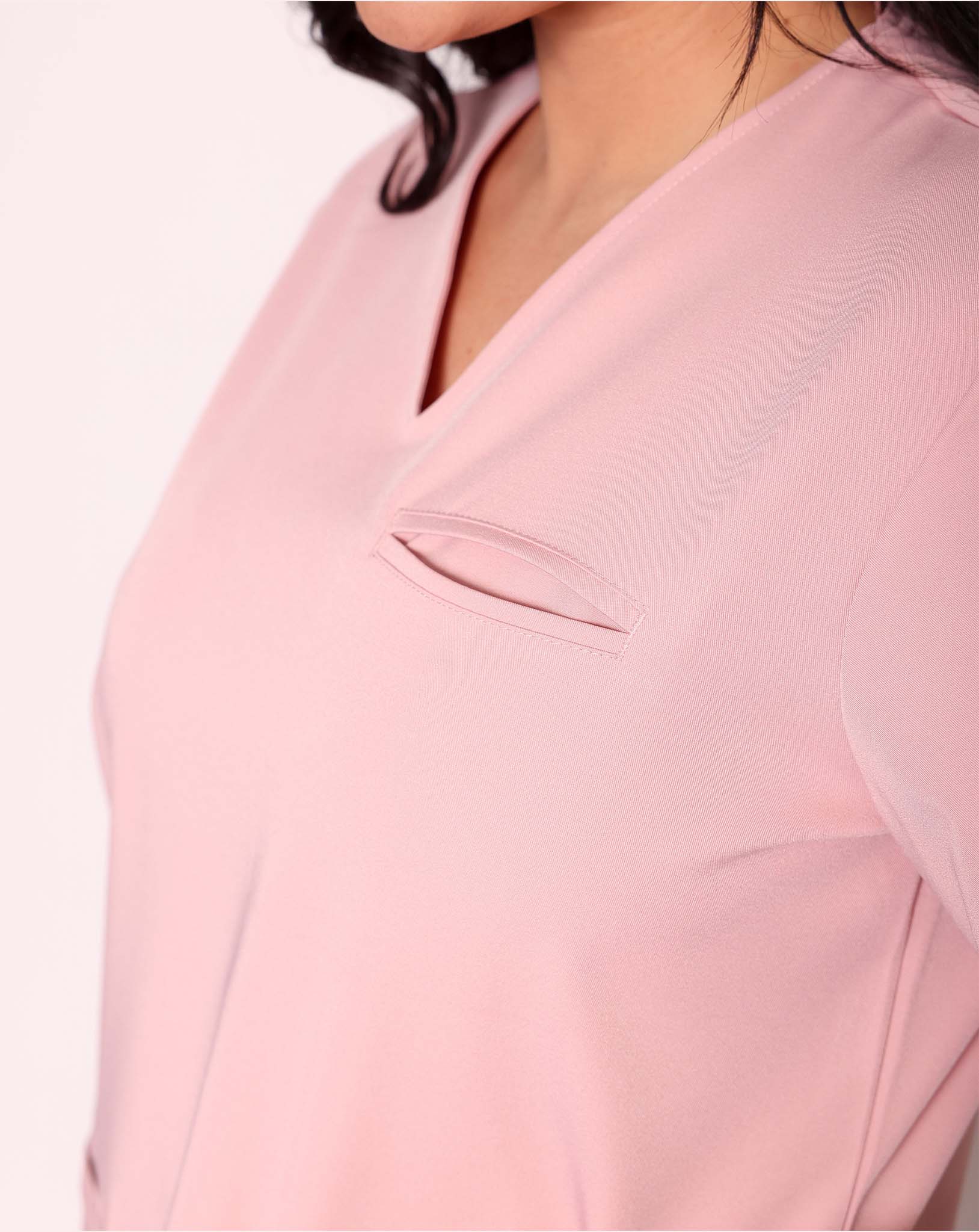 Purity Unisex Scrub Top | Blush