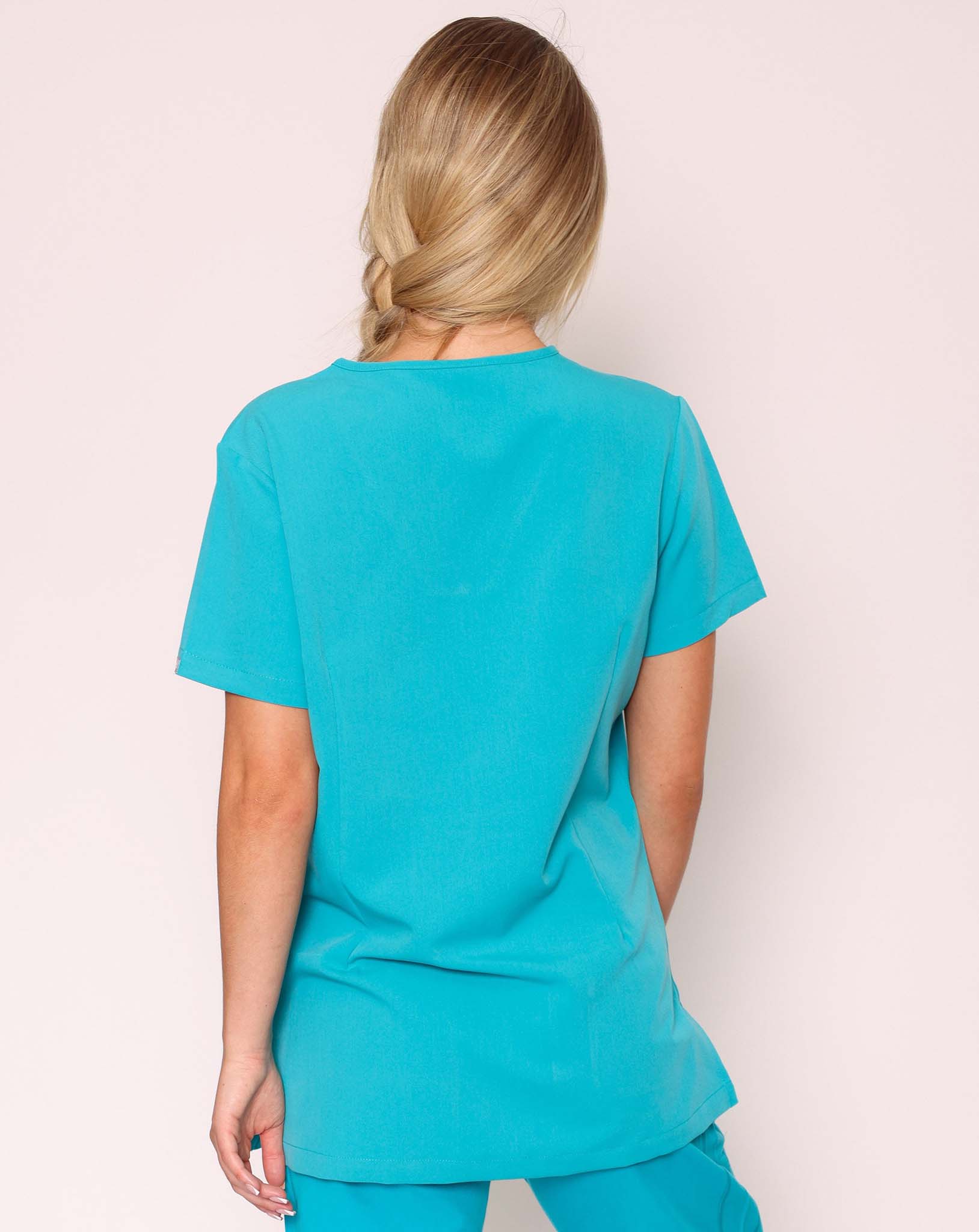 Ari Women's Long Length Scrub Top | Teal