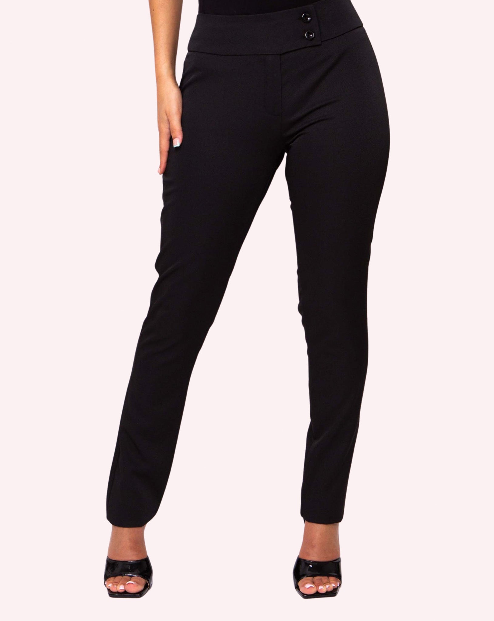 Workwear Skinny Work Trousers Womens Black Petite Work Trousers Uk