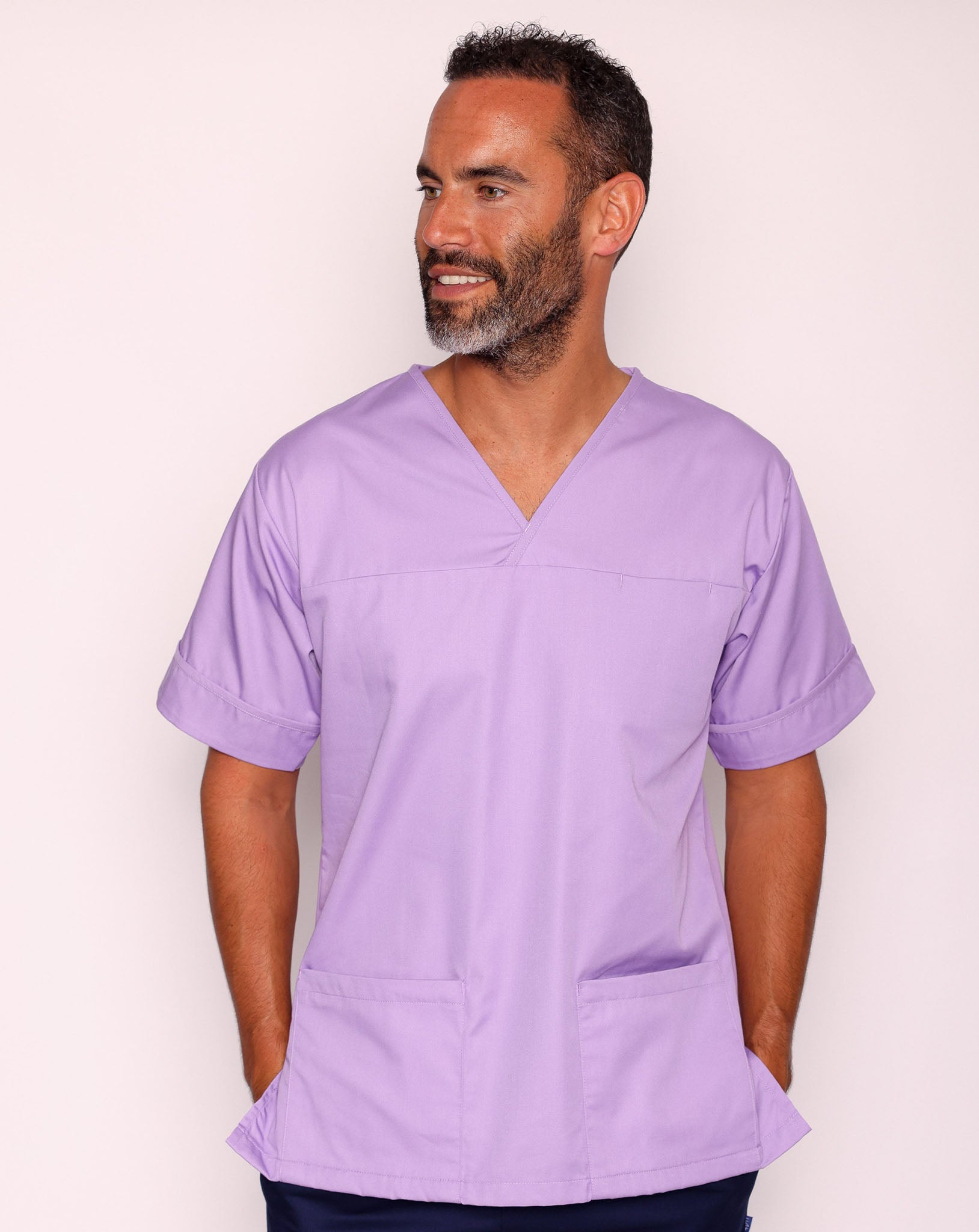 Howser Unisex Smart Scrub Tunic Lilac
