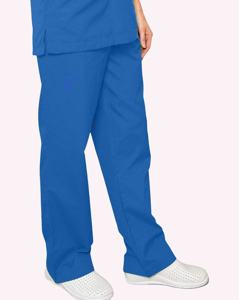 Mawson Cornflower Blue Unisex Drawstring Scrub Trousers Blue Scrubs
