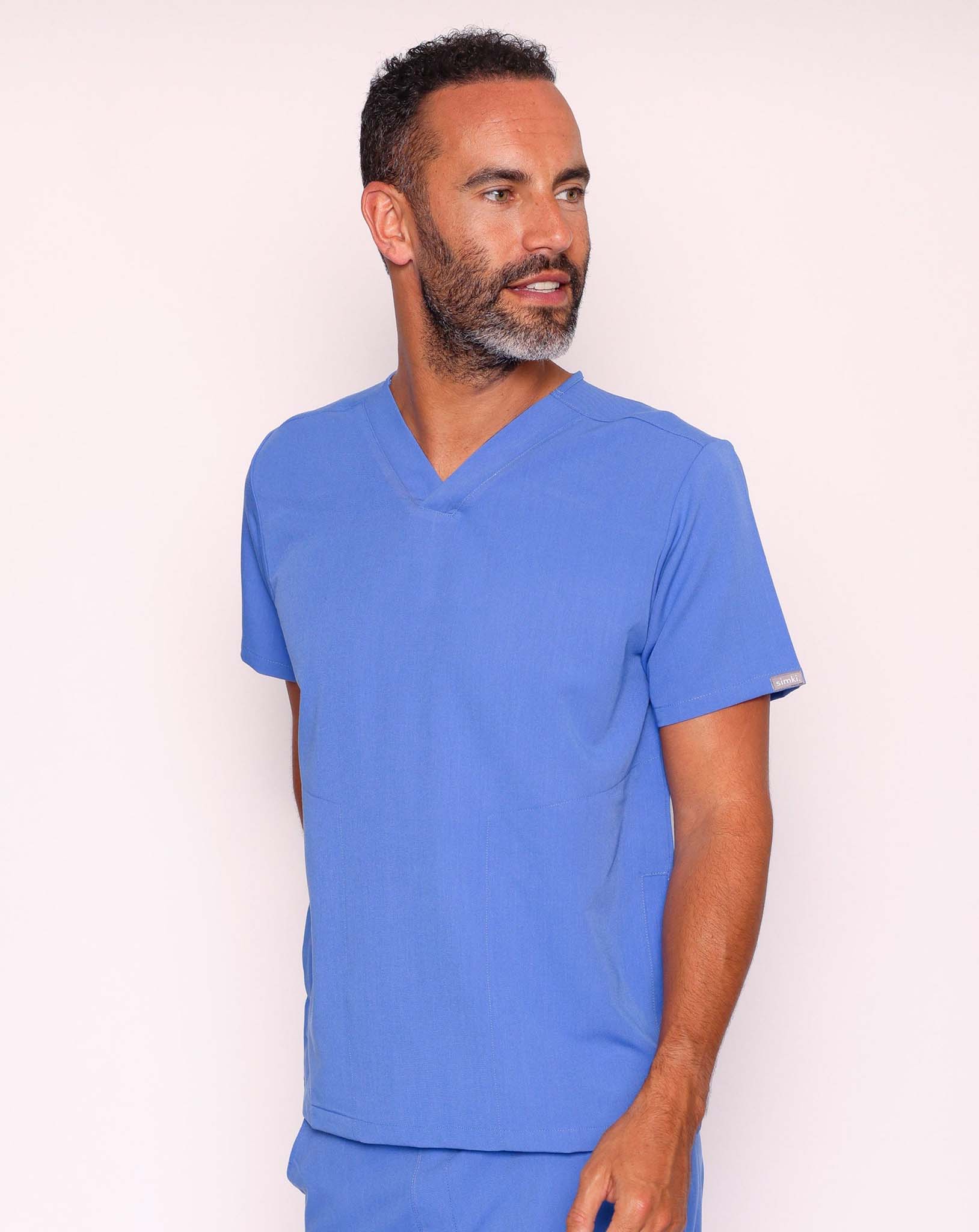 Oscar Scrub Top - Ciel Blue