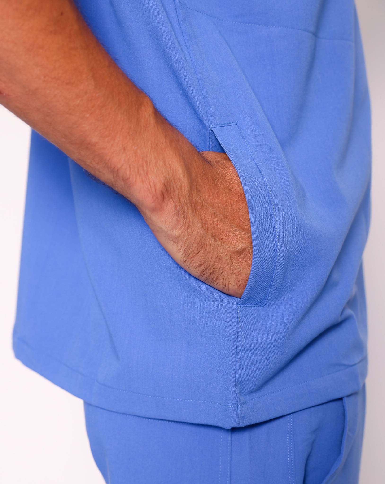 Oscar Scrub Top - Ciel Blue