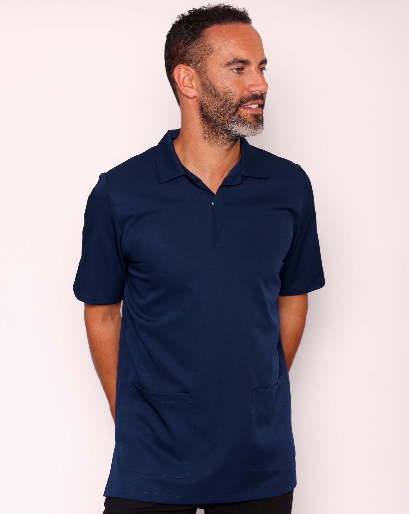Men's Sketch V-Neck Collared Work Tunic