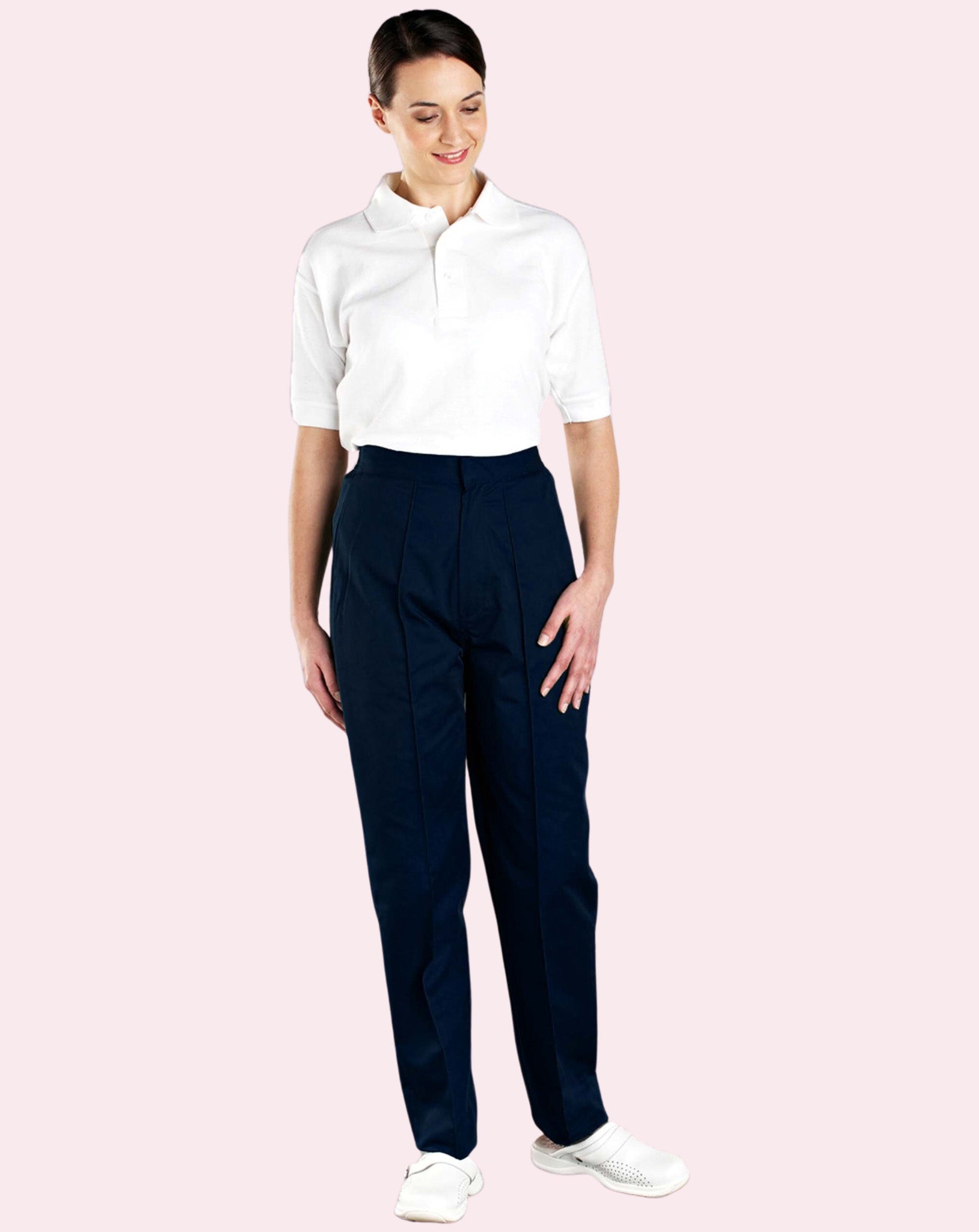Women's Back Elasticated Trousers | Navy