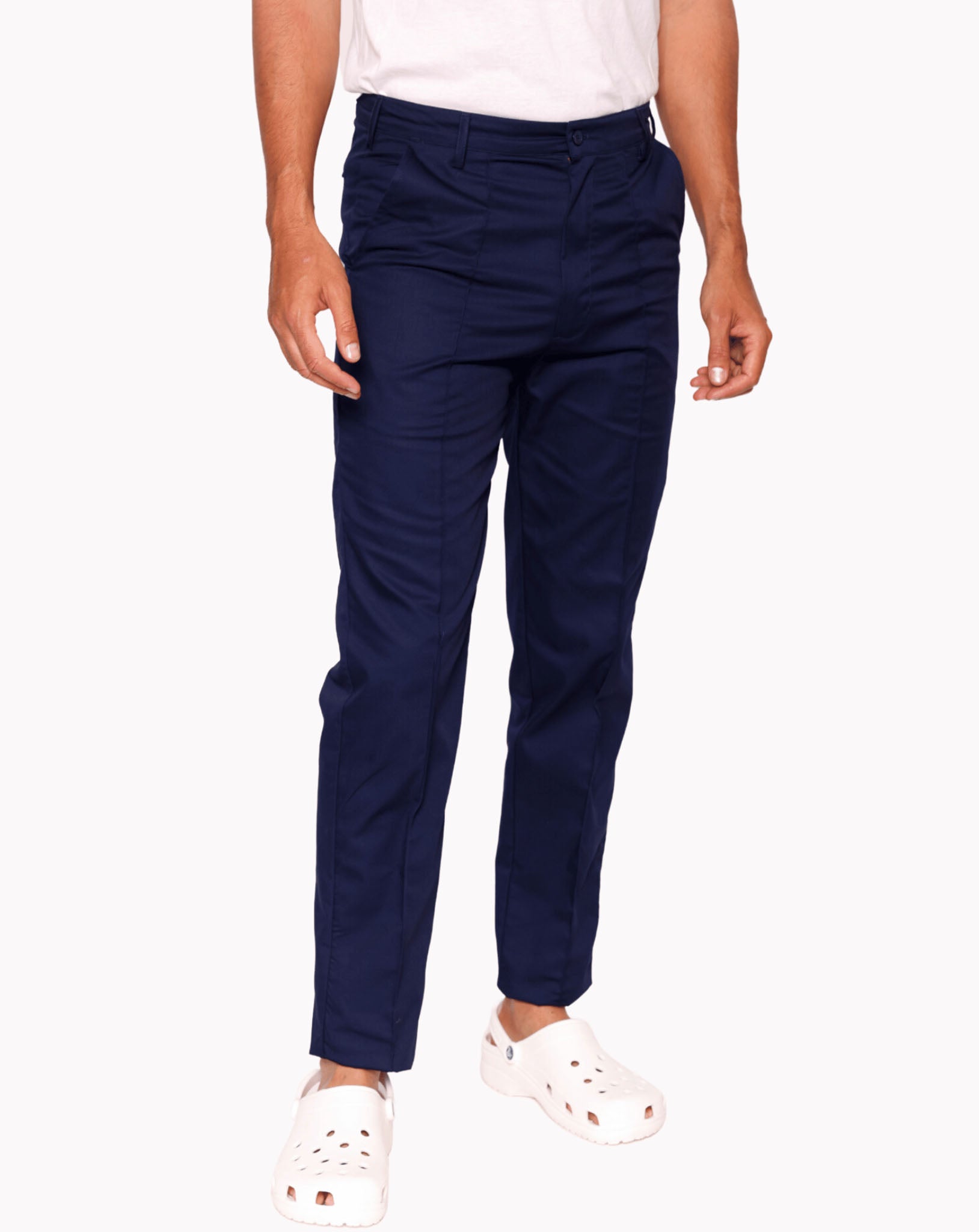York Men's Navy Healthcare Trousers