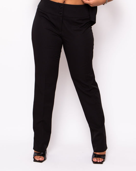 Signature Tailored Fit Trousers - Black (Superior Stretch)