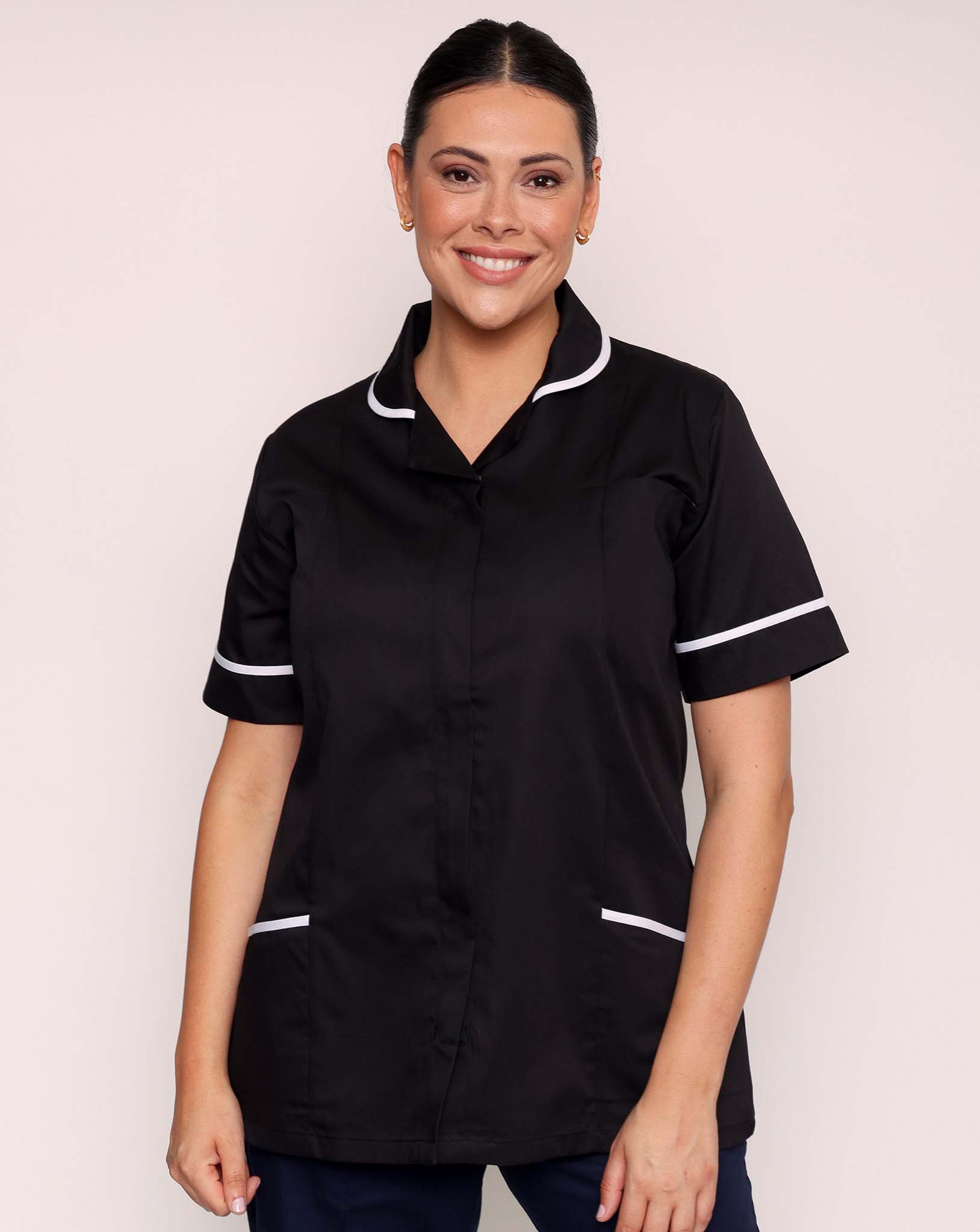 Alcott Ladies Healthcare Tunic - Black / White