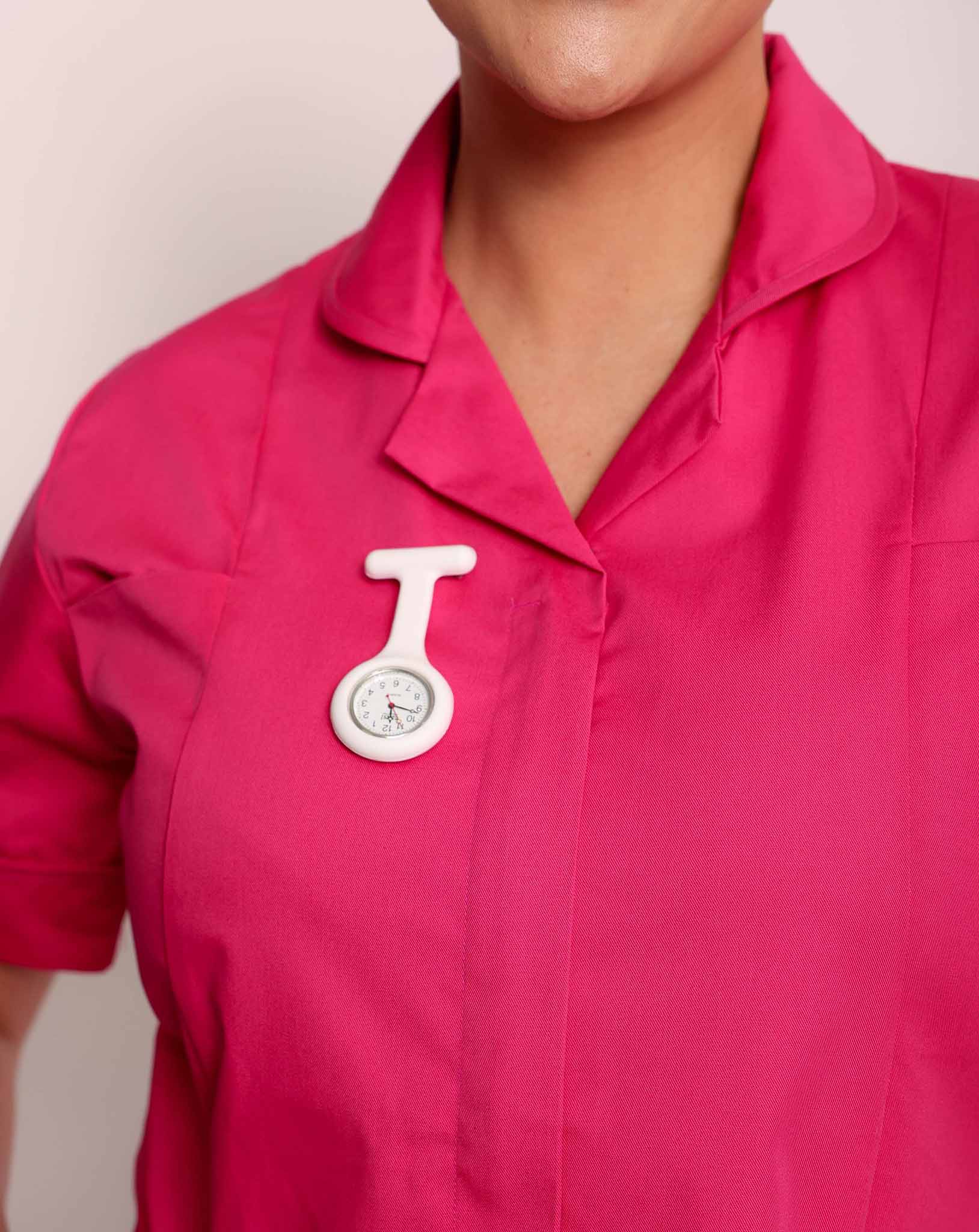 Alcott Ladies Healthcare Tunic - Bright Pink / Bright Pink