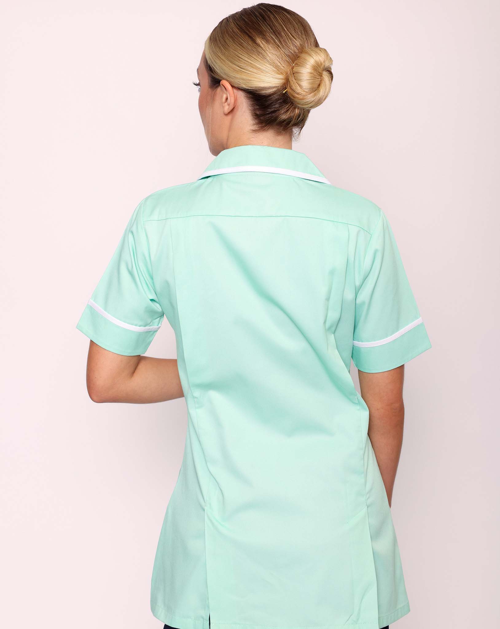 Alcott Ladies Healthcare Tunic - Eau De Nil / White