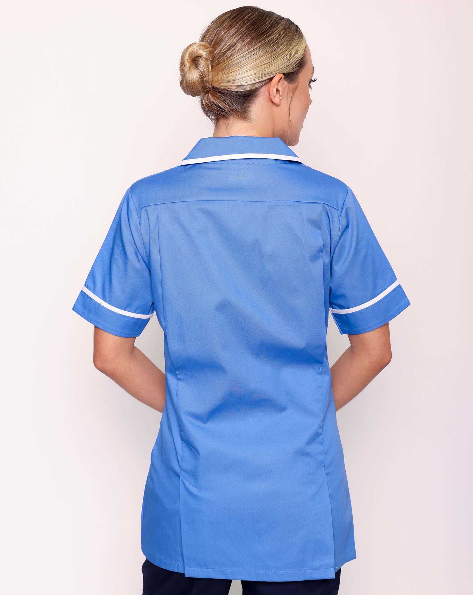 Alcott Ladies Healthcare Tunic - Hospital Blue / White