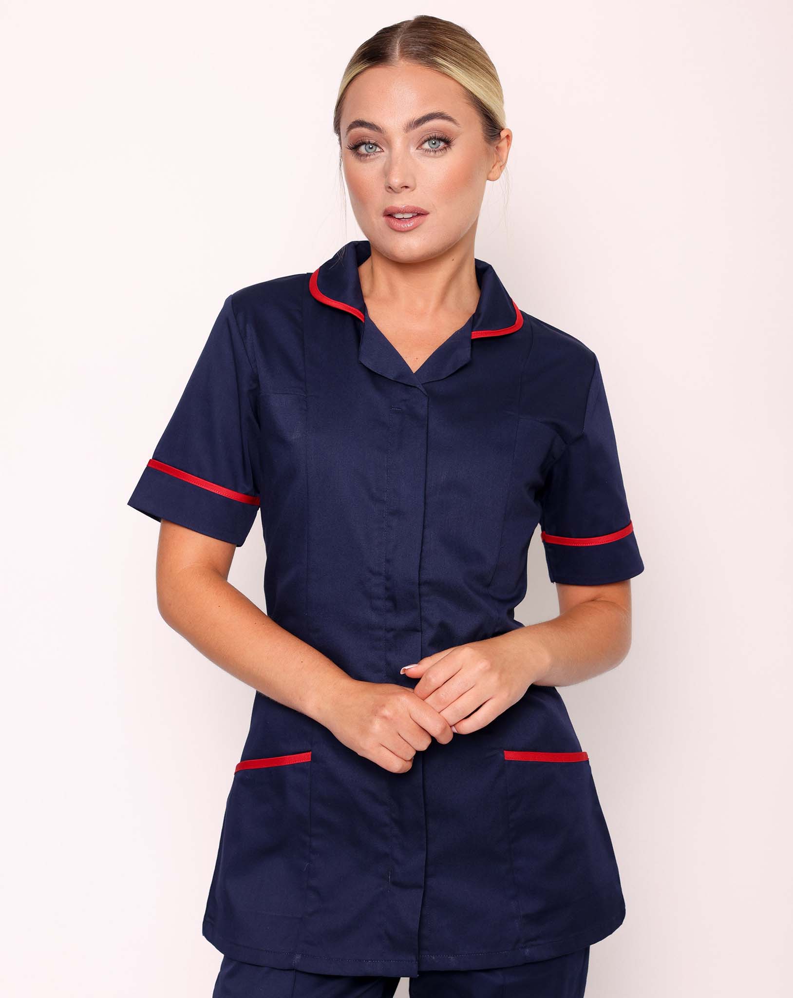 Alcott Ladies Healthcare Tunic - Navy / Red