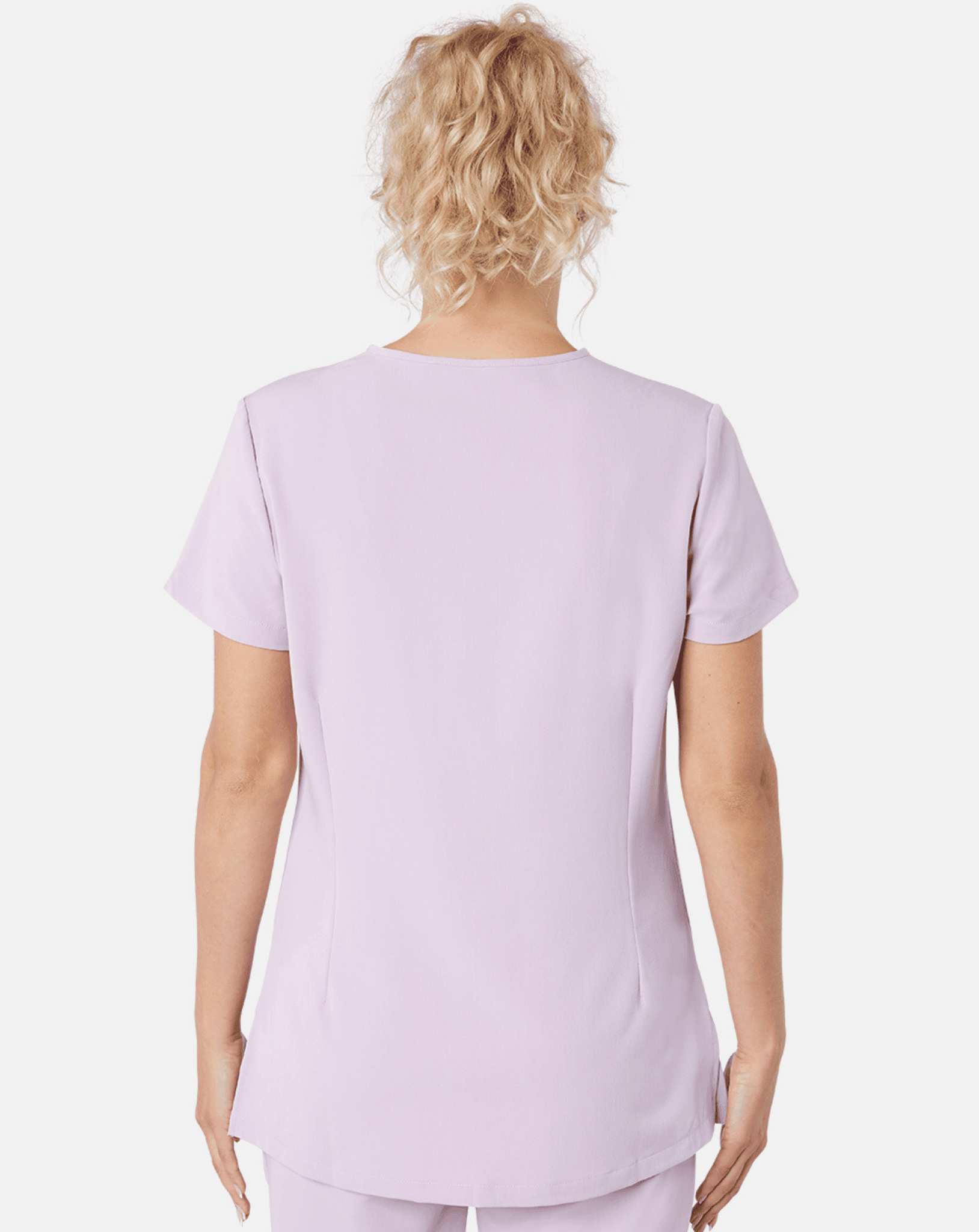 Ari Long Length Scrub Top - Blush Pink