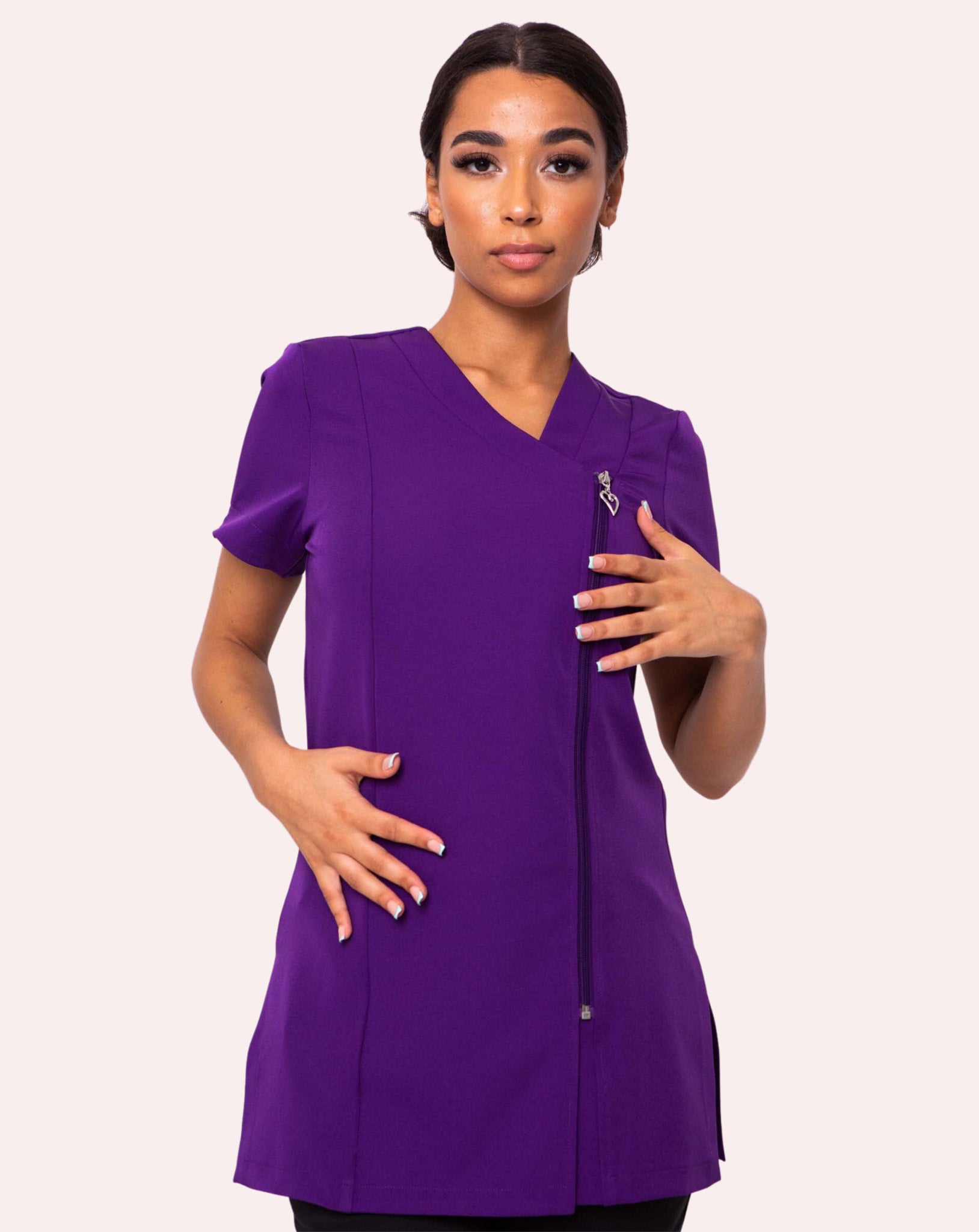 Belle Asymmetric Beauty Tunic - Purple