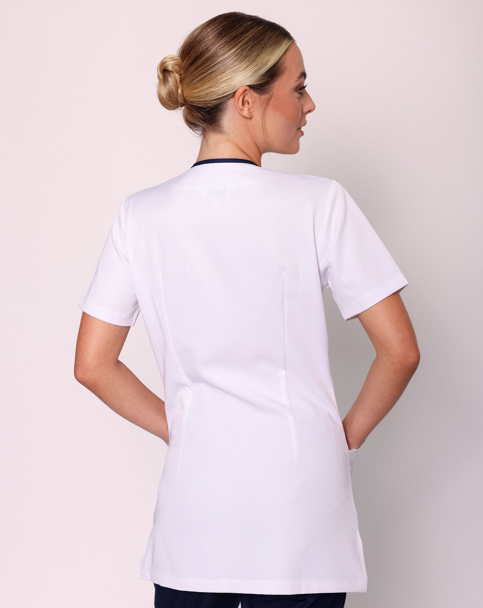 Eternity Women's Healthcare Tunic - White / Navy