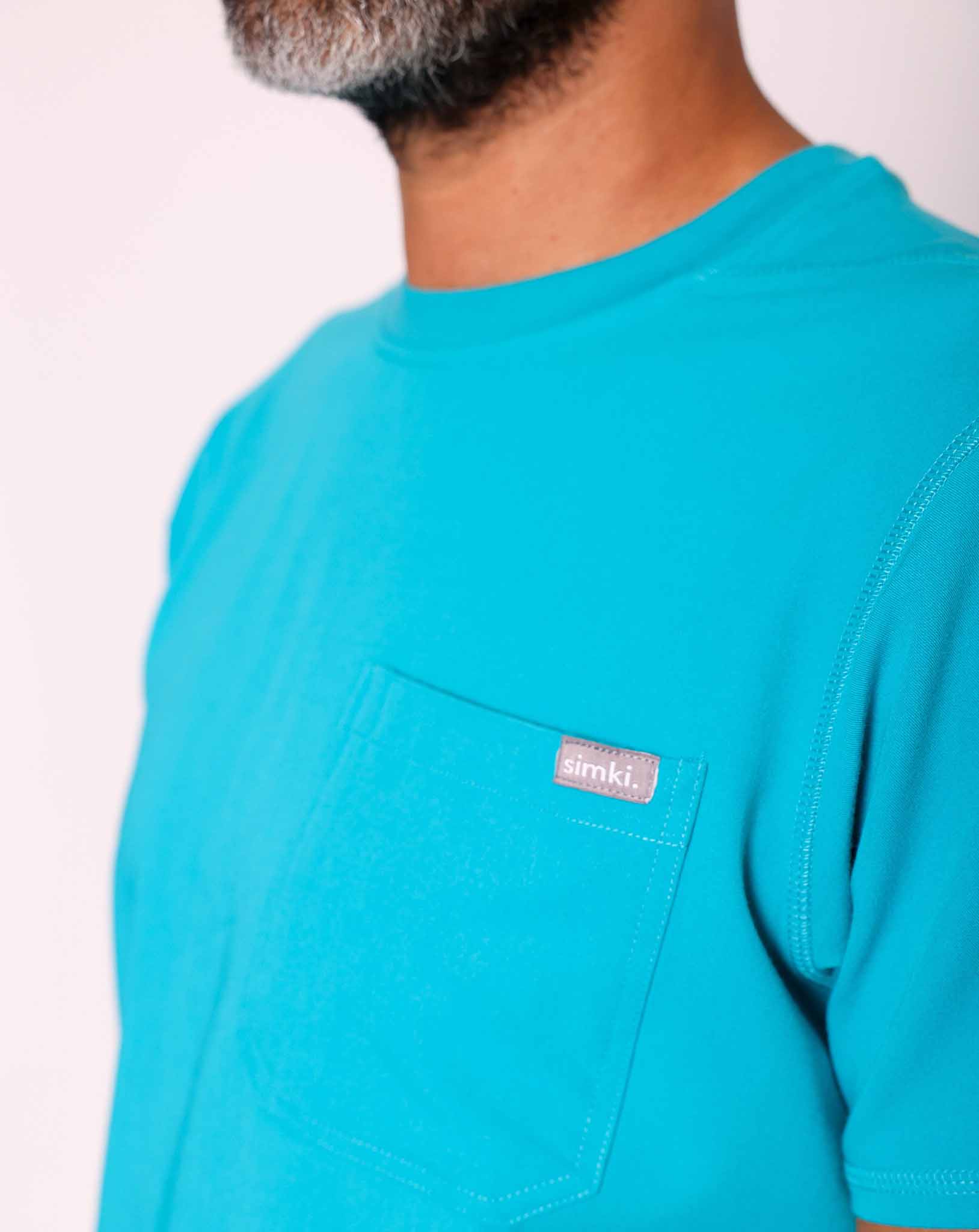 Miles One Pocket Scrub Top - Teal