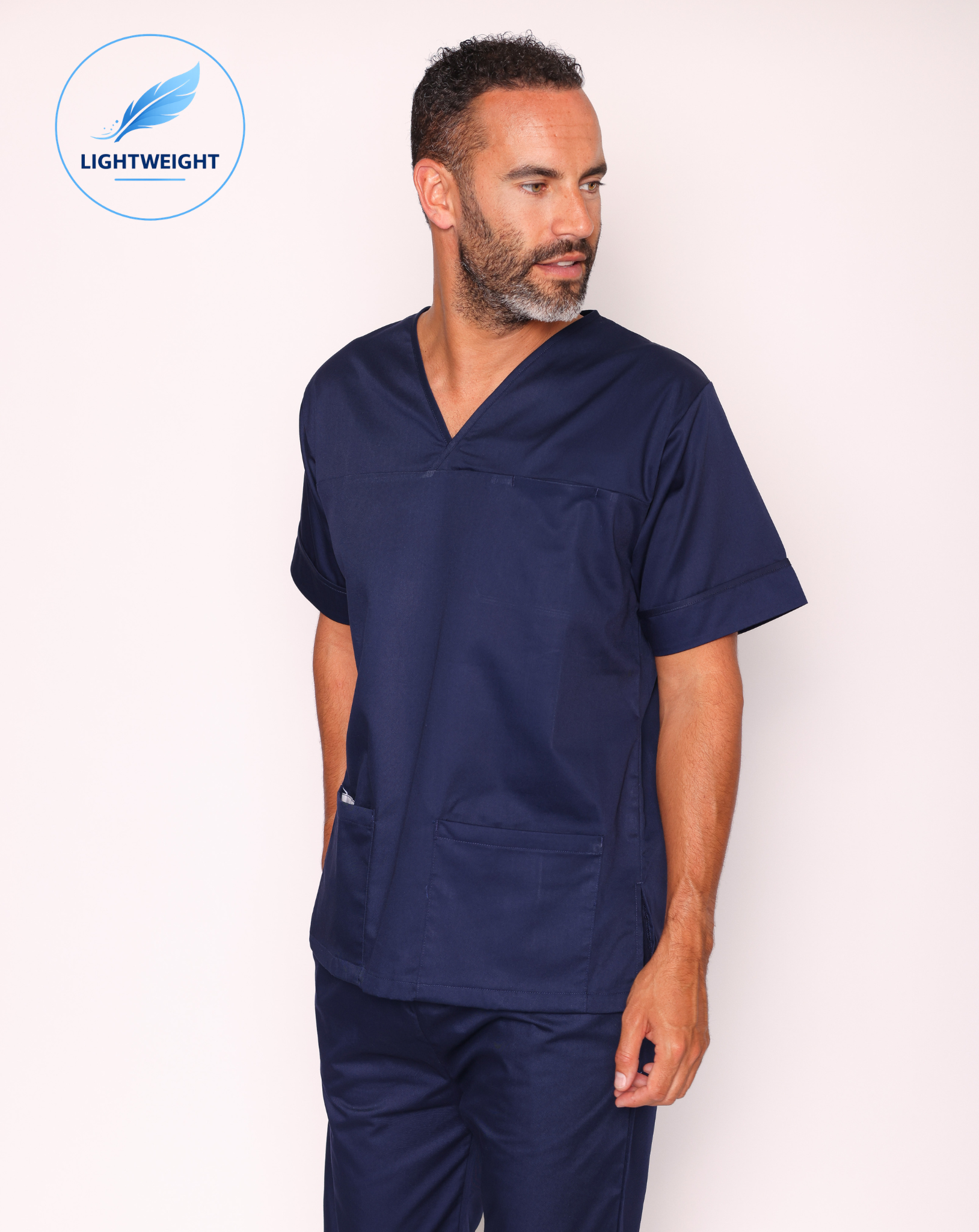 Lightweight Scrub Top - Navy