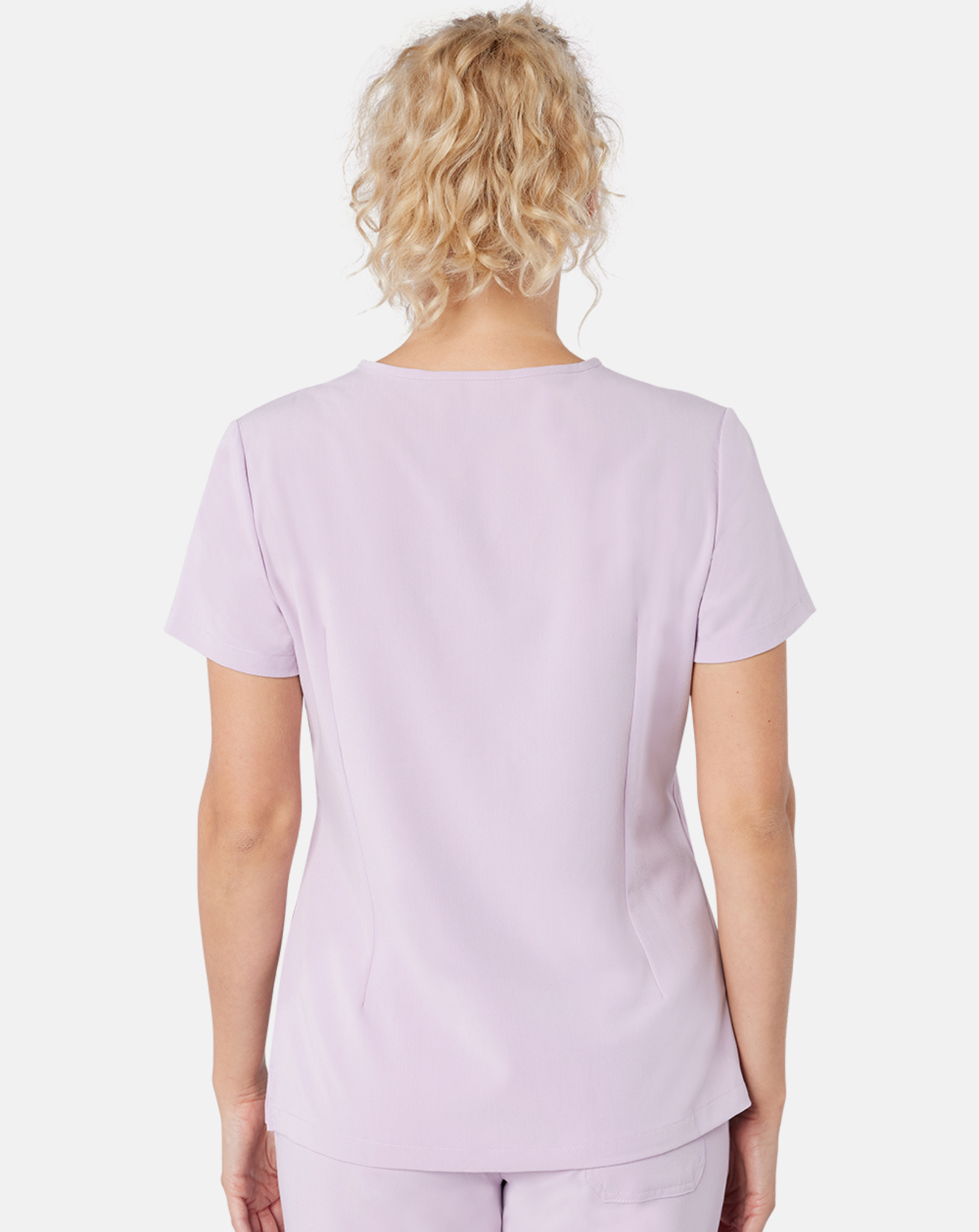 Nova Modern Scrub Top - Blush Pink