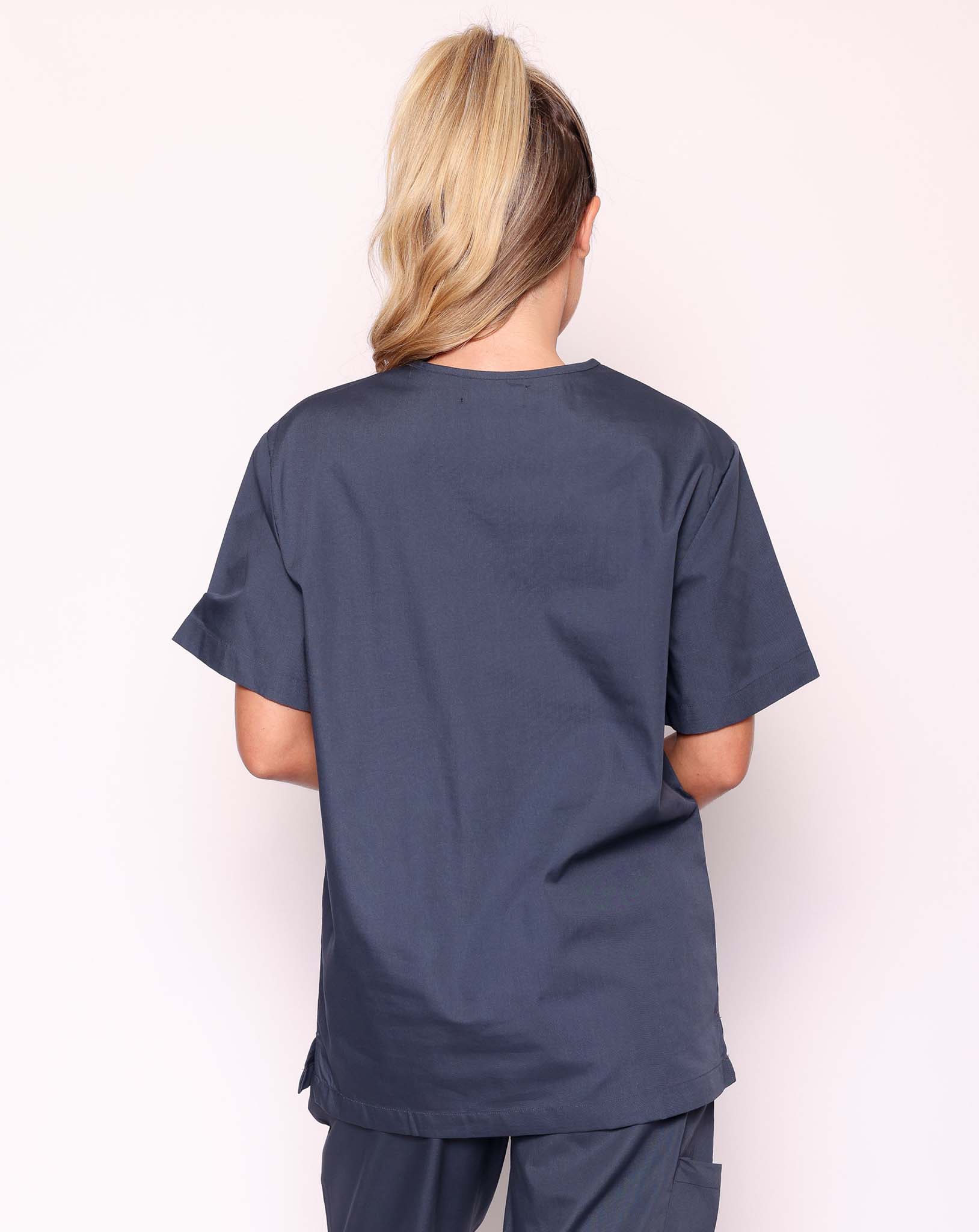 Sandringham Unisex Three Pocket Scrub Tunic - Charcoal Grey