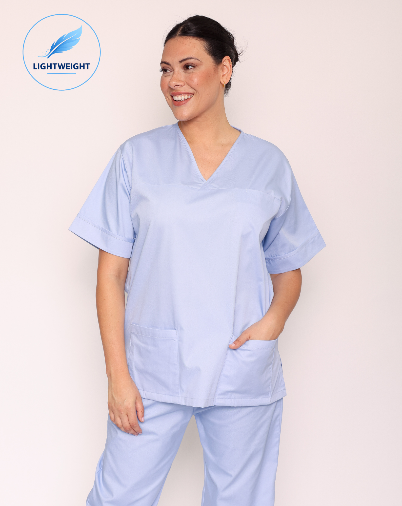 Lightweight Scrub Top - Sky